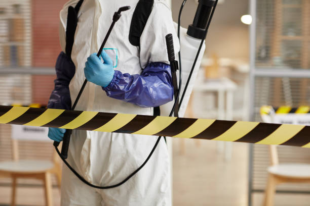 Professional Biohazard Cleanup technician working in Breckenridge, MI